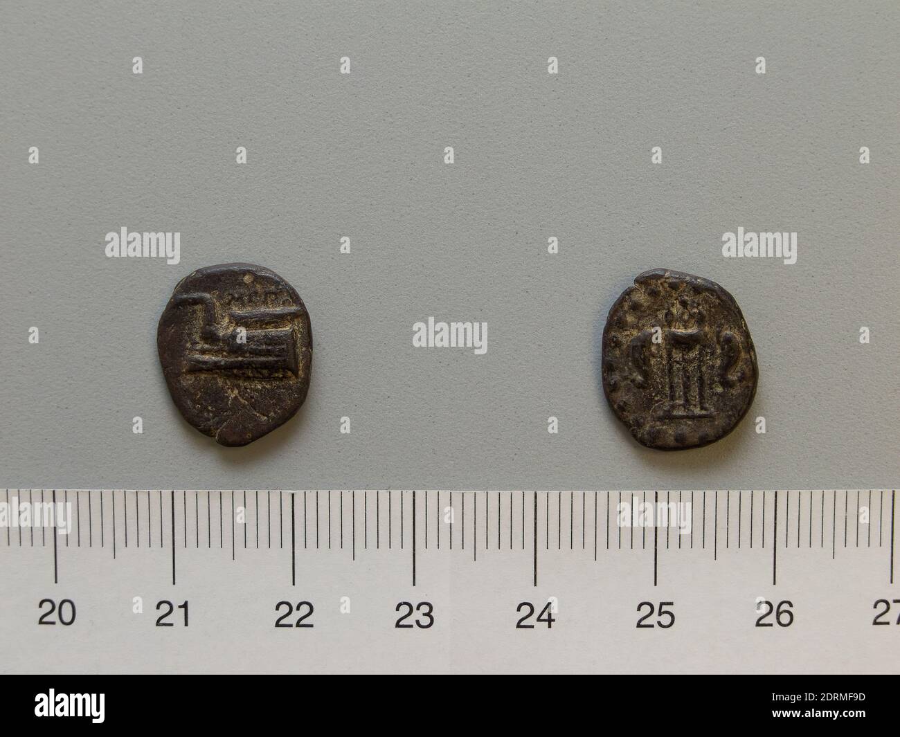 Münzstätte: Megara, Münze von Megara, 307–243 v. Chr., Kupfer, 1.96 g, 12:00, 15.0 mm, hergestellt in Megara, Megaris, Griechisch, 4.–3. Jahrhundert v. Chr., Numismatik Stockfoto