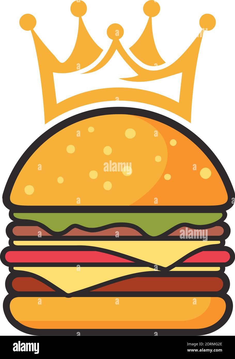 burger King Icon Vektor Konzept Design Stock Vektor