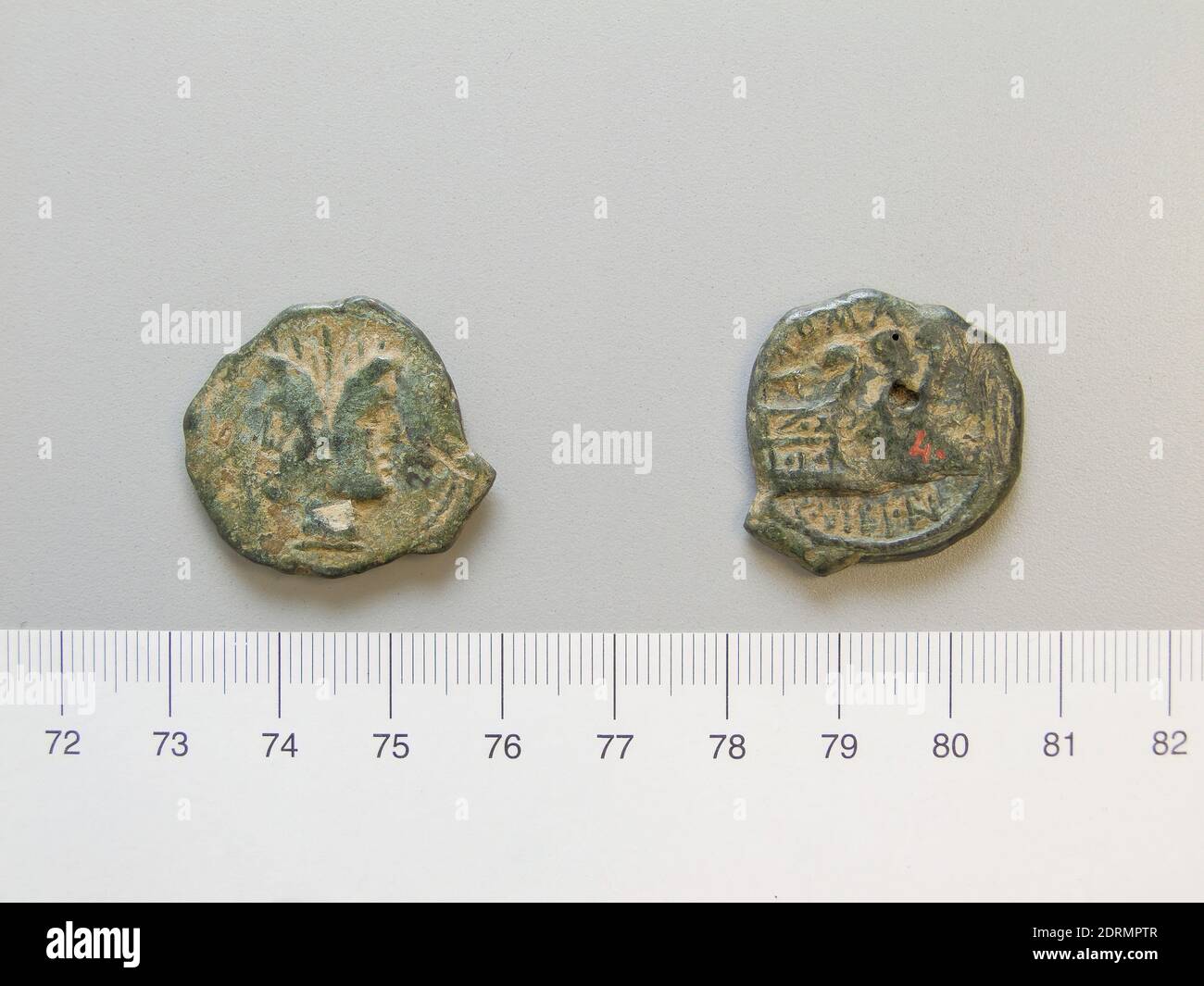 Münzstätte: Rom, Magistrat: C. Vibius Pansa, 1 ab Rom, 90 v. Chr., Kupfer, 9.94 g, 12:00, 28.2 mm, Made in Rome, Roman, 1. Jahrhundert v. Chr., Numismatik Stockfoto