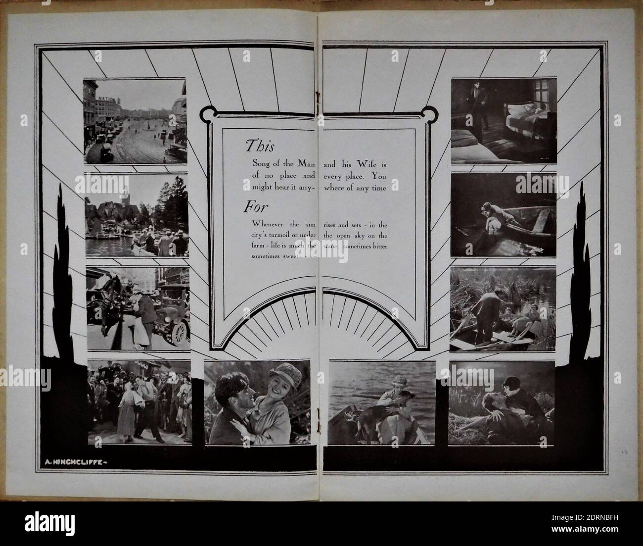 GEORGE O'BRIEN JANET GAYNOR UND MARGARET LIVINGSTON IN SUNRISE : EINE GESCHICHTE VON ZWEI MENSCHEN 1927 REGISSEUR F.W. MURNAU Silent Movie mit Musik und Soundeffekten Fox Film Corporation Stockfoto