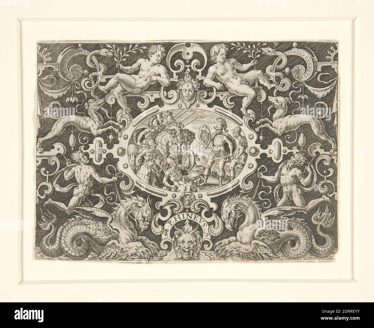 Künstler: Abraham de Bruyn, Flämisch, 1540–1587, Pineus H., Gravur, Blatt: 8 × 12 cm (3 1/8 × 4 3/4 in.), Made in Flandern, Flämisch, 16. Jahrhundert, Arbeiten auf Papier - Drucke Stockfoto