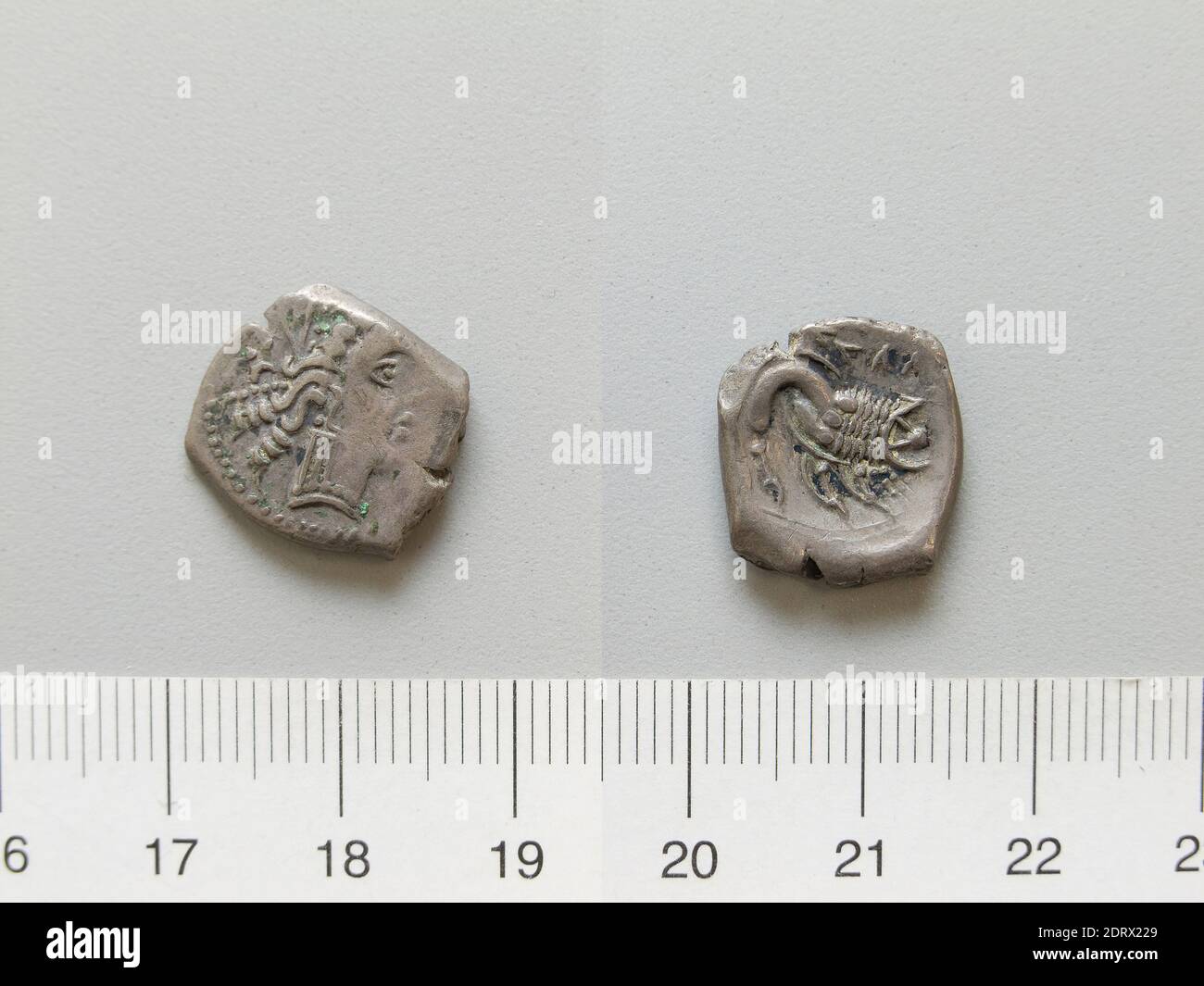 200–100 v. Chr., Silber, 2.99 g, 3:00, 16.6 mm, hergestellt in Cisalpin Gaul, keltisch, 2. Jahrhundert v. Chr., Numismatik Stockfoto