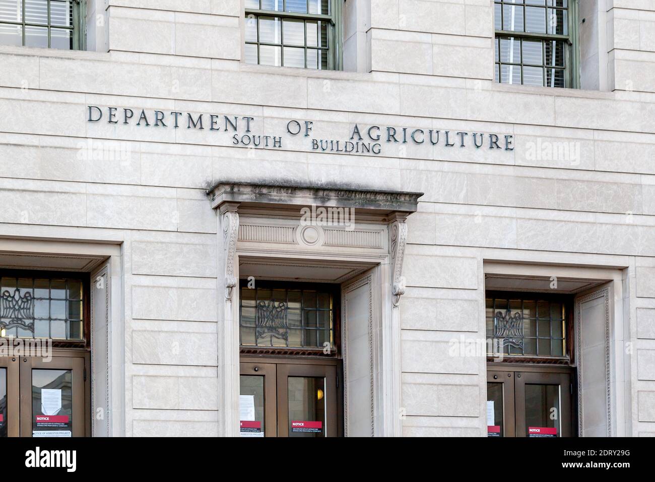 Hauptgebäude des Landwirtschaftsministeriums der Vereinigten Staaten (USDA) in Washington, D. C Stockfoto