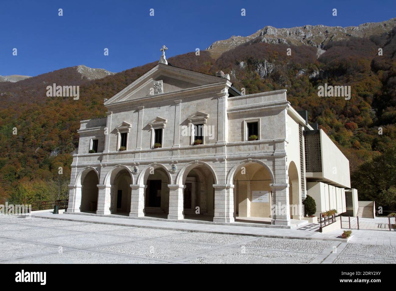 Settefrati, Italia - 2 novembre 2017: Il santuario di Canneto Stockfoto