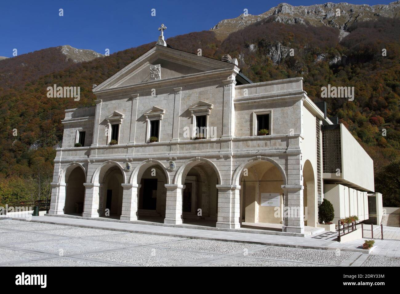 Settefrati, Italia - 2 novembre 2017: Il santuario di Canneto Stockfoto