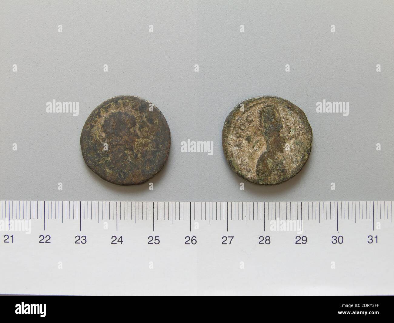 Herrscher: Gordian III., Kaiser von Rom, 225–244, regiert 238–44, Herrscher: Abgar X, König von Edessa, regiert 242–44 n. Chr., Münzstätte: Edessa, Mesopotamien, 1 ab Gordian III., Kaiser von Rom; Abgar X, König von Edessa, Mesopotamien, 240–42, Kupfer, 8.09 g, 5:00, 24.6 mm, Made in Edessa, Numismatik, römisch Stockfoto