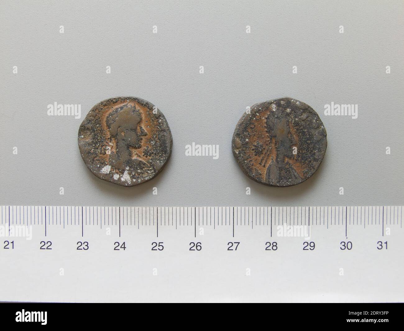 Herrscher: Gordian III., Kaiser von Rom, 225–244, regiert 238–44, Herrscher: Abgar X, König von Edessa, regiert 242–44 n. Chr., Münzstätte: Edessa, Mesopotamien, Münze von Gordian III., Kaiser von Rom; Abgar X, König von Edessa von Edessa, Mesopotamien, 242–44, Kupfer, 10.77 g, 6:00, 25 mm, Made in Edessa, Numismatik, 3. Jahrhundert Stockfoto