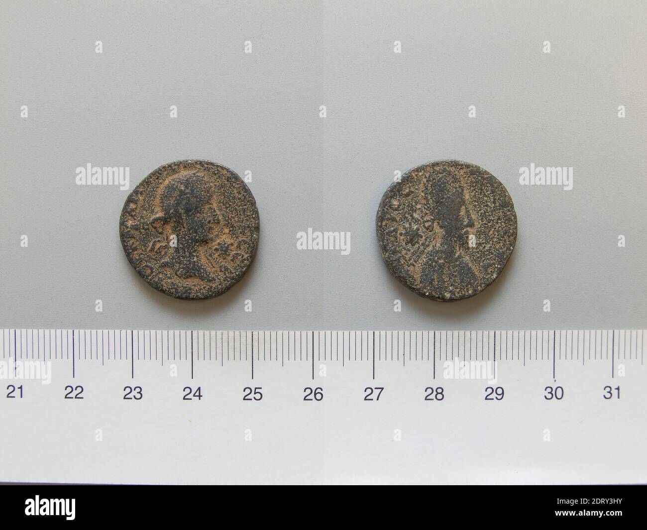 Herrscher: Gordian III., Kaiser von Rom, 225–244, regiert 238–44, Herrscher: Abgar X, König von Edessa, regiert 242–44 n. Chr., Münzstätte: Edessa, Mesopotamien, Münze von Gordian III., Kaiser von Rom; Abgar X, König von Edessa von Edessa, Mesopotamien, 242–44, Kupfer, 8.78 g, 5:00, 23.2 mm, Made in Edessa, Numismatik, 3. Jahrhundert Stockfoto