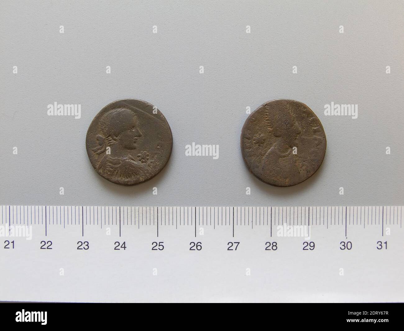 Herrscher: Gordian III., Kaiser von Rom, 225–244, regiert 238–44, Herrscher: Abgar X, König von Edessa, regiert 242–44 n. Chr., Münzstätte: Edessa, Mesopotamien, Münze von Gordian III., Kaiser von Rom; Abgar X, König von Edessa von Edessa, 238–44, Kupfer, 8.49 g, 4:00, 23.1 mm, Made in Edessa, Mesopotamia, Numismatik, 3. Jahrhundert Stockfoto