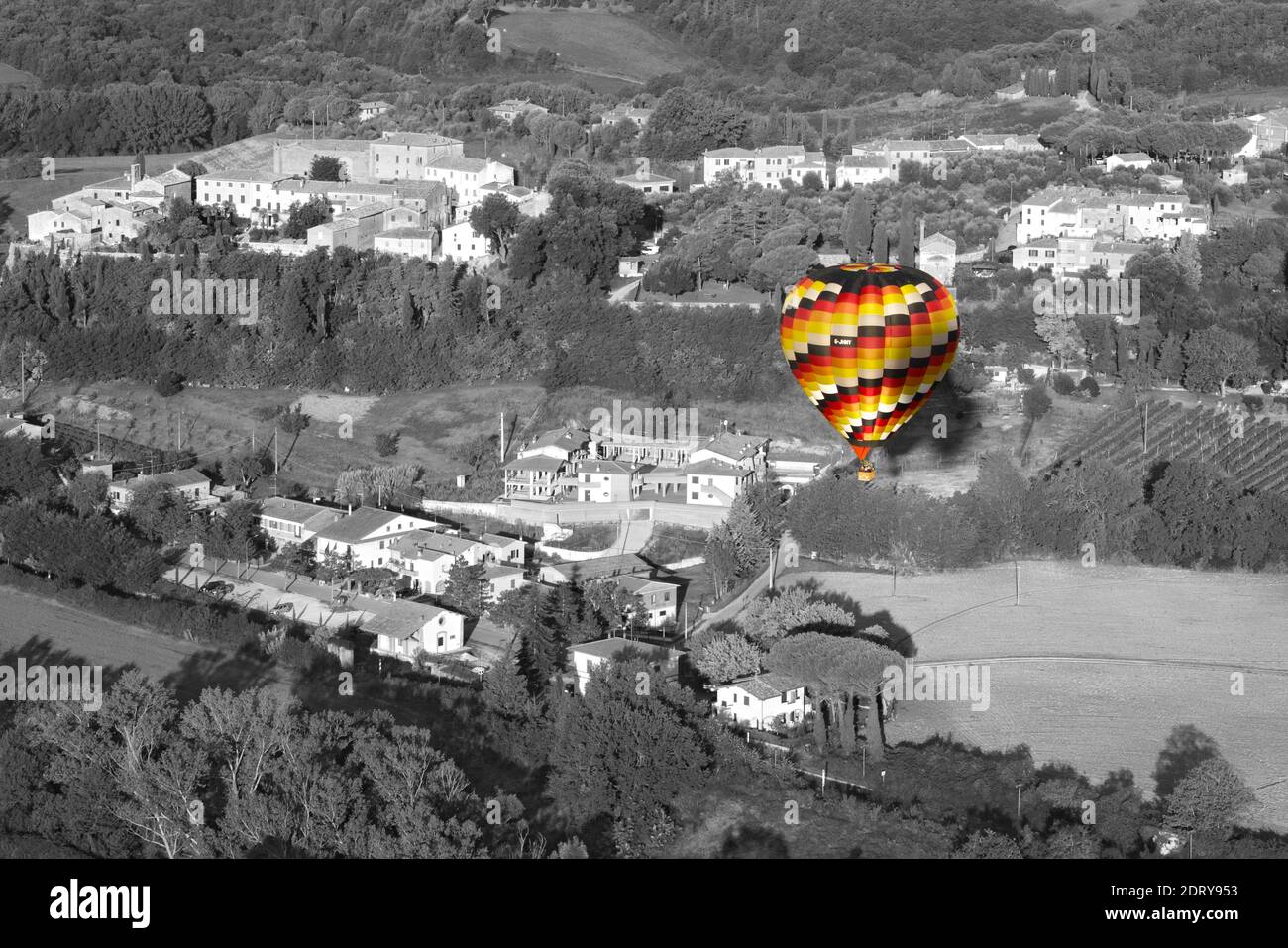 Ballonfahrten in der Toskana, Italien - 01 Stockfoto