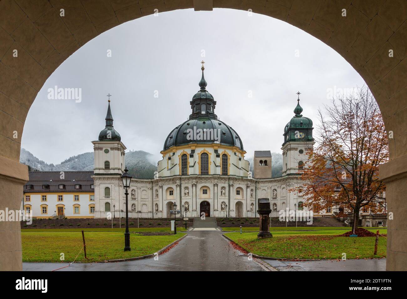 Die barocke Benediktinerabtei Ettal, Deutschland. Stockfoto