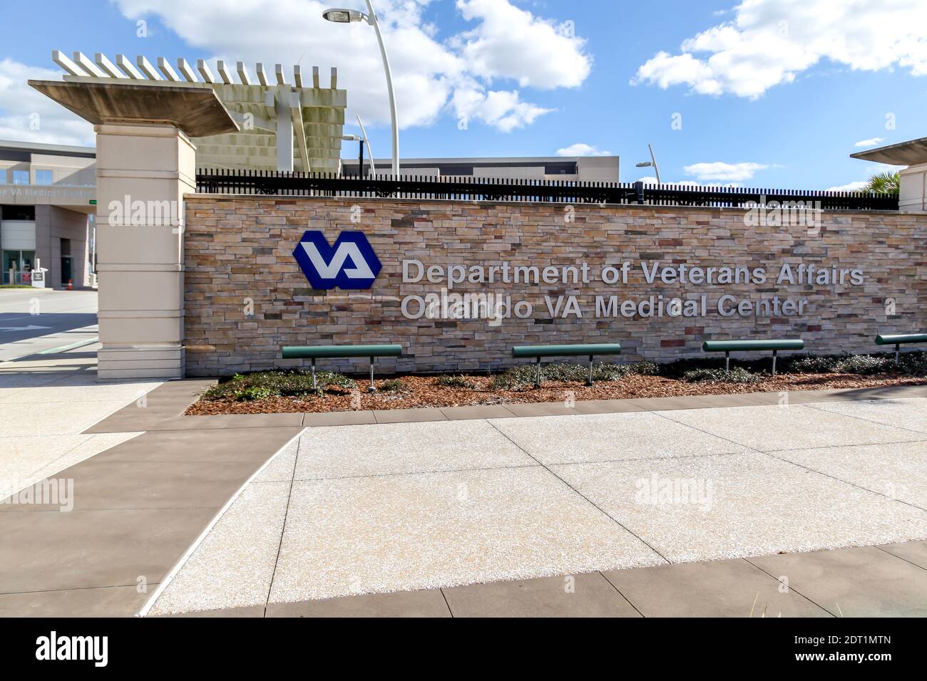 Eingang des Department of Veterans Affairs Orlando va Medical Center in Orlando, Florida, USA Stockfoto