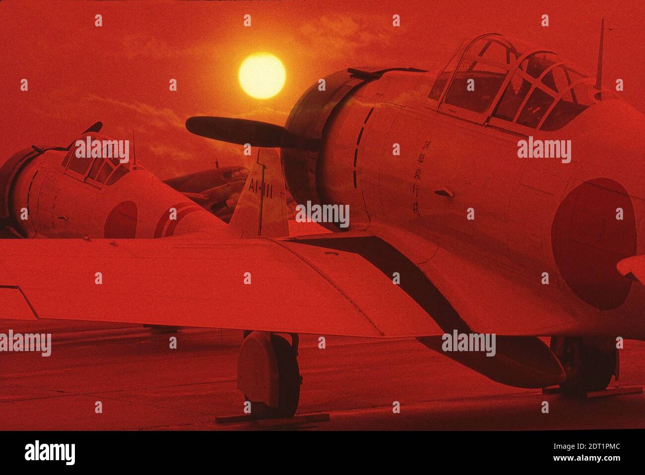 WWII Japanese Navy Zero Airplanes (Replik) Stockfoto