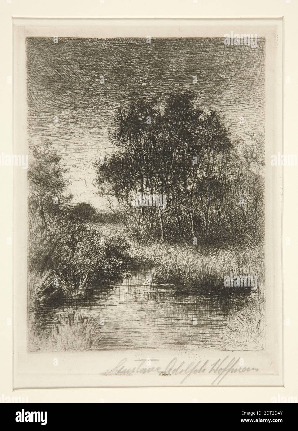 Künstler: Gustave Adolphe Hoffmann, deutsch, 1869–1945, Stille Stelle, Radierung, Bogen: 15 × 11.2 cm 7/8, Made in Germany, deutsch, 19. Jahrhundert, Arbeiten auf Papier - × 7/16 Drucke Stockfoto