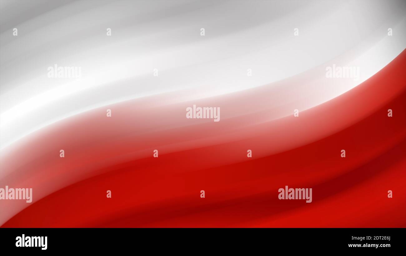 Abstract Polen Nationalflagge. Flagge Polens. Hintergrund Stockfoto