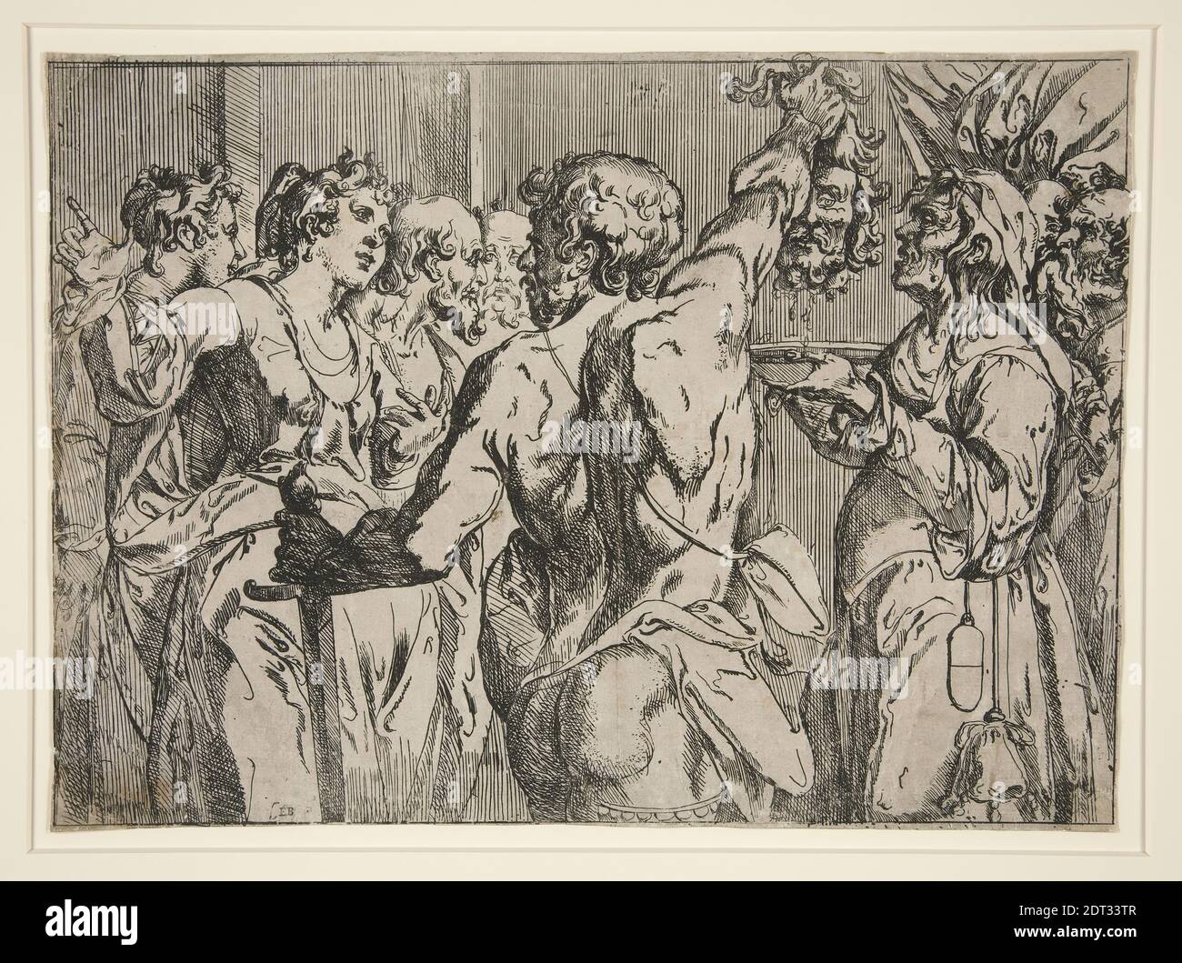 Künstler: Georges Lallemand, französisch, ca. 1580–1636, die Enthauptung des heiligen Johannes des Täufers, ca. 1625, Radierung, 21.4 × 29.5 cm 7/16, französisch, 17. Jahrhundert, Arbeiten auf Papier - × 11 5/8 Drucke Stockfoto