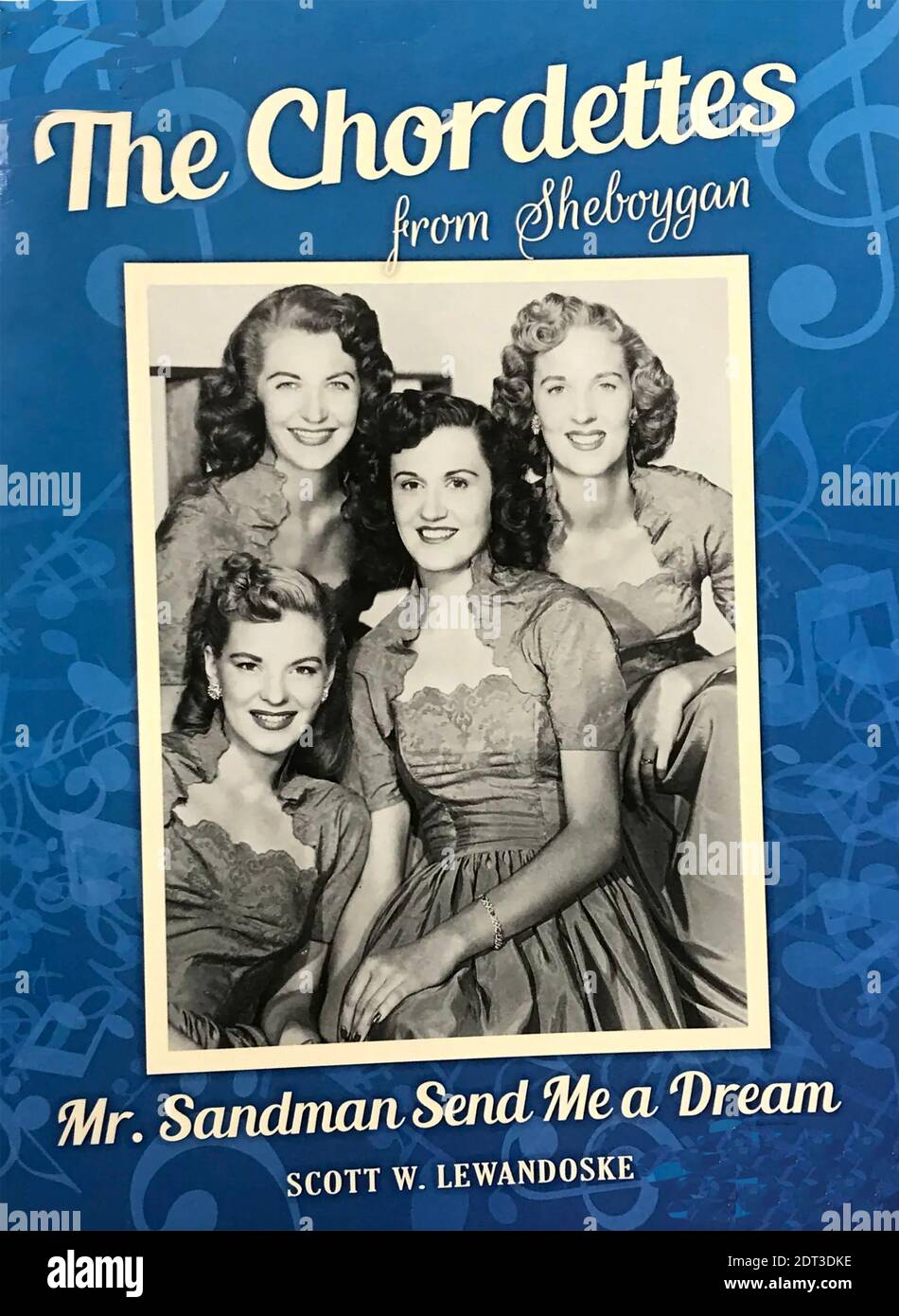 DAS CHORDETTES amerikanische Vokalquartett auf den Noten von Ihr 1954 Hit Mr.Sandman Stockfoto