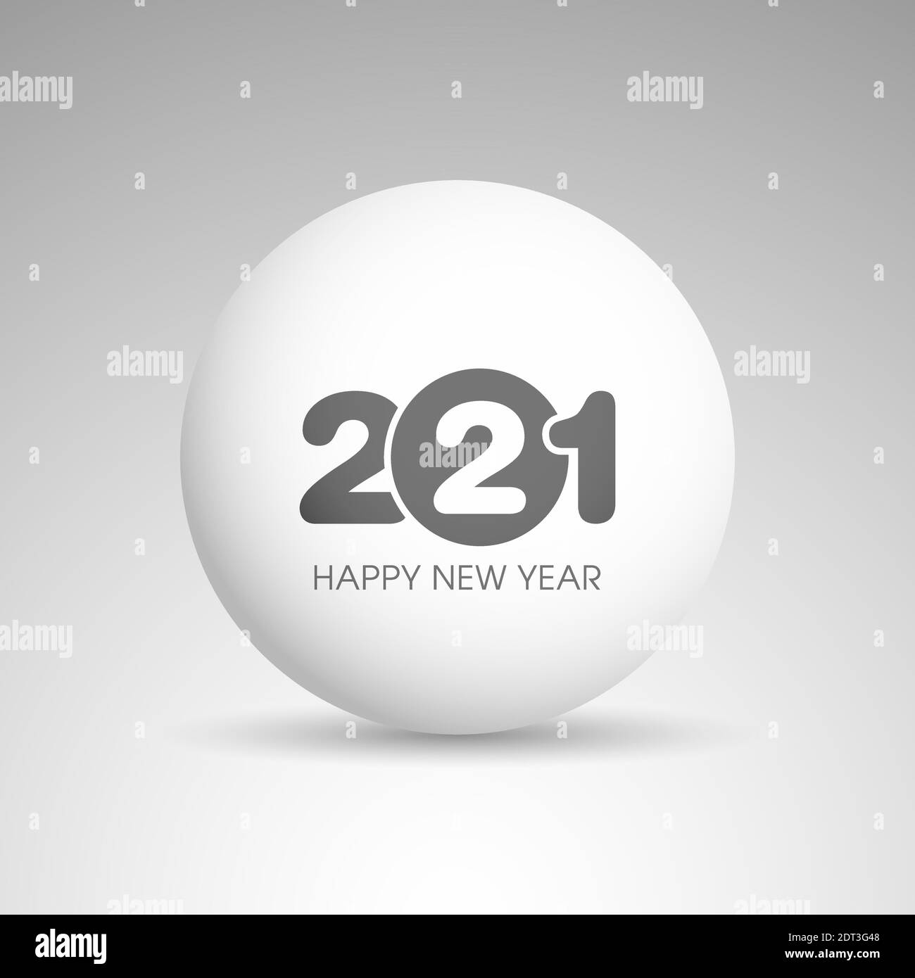 Frohes neues Jahr 2021 Text Design Vektor. Stock Vektor