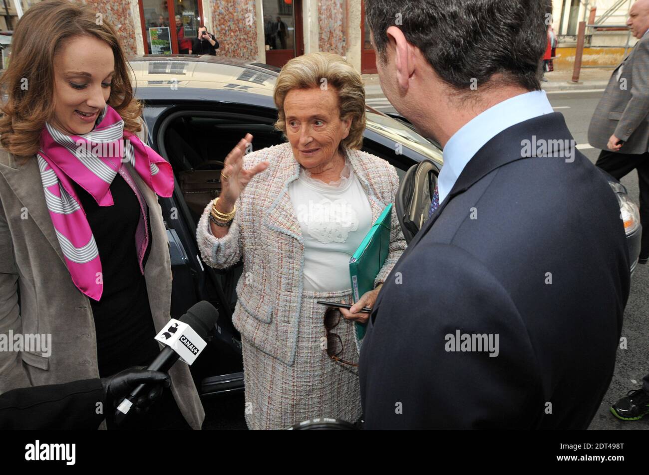 Bernadette Chirac bei der Eröffnung der 25. Stücke Jaunes Charity im Hopital Necker in Paris, Frankreich, 8. Januar 2014. Foto von Thierry Plessis/ABACAPRESS.COM Stockfoto