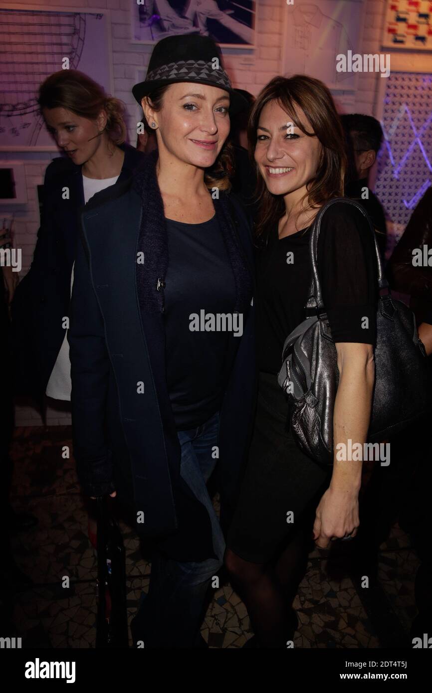 Julie Ferrier und Shirley Bousquet bei der Lacoste Party in Paris, Frankreich am 17. Januar 2014. Foto von Jerome Domine/ABACAPRESS.COM Stockfoto