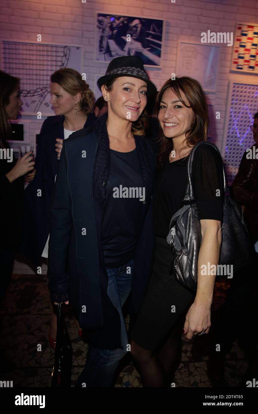 Julie Ferrier und Shirley Bousquet bei der Lacoste Party in Paris, Frankreich am 17. Januar 2014. Foto von Jerome Domine/ABACAPRESS.COM Stockfoto
