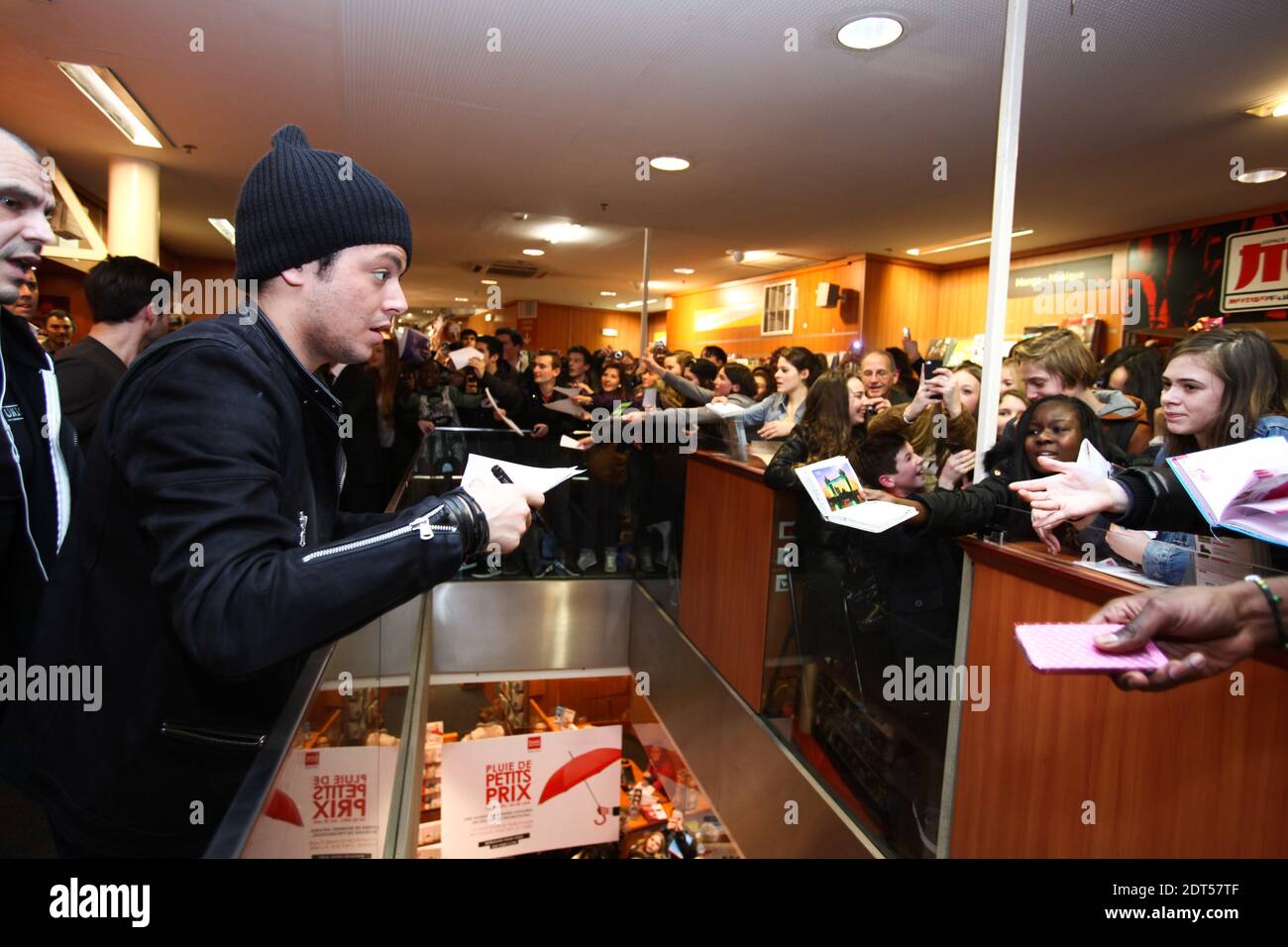 KeV Adams Teilnahme an der Vorschau der Fiston in Lille, Frankreich am 20. Januar 2014. Foto von Sylvain Lefevre/ABACAPRESS.COM Stockfoto