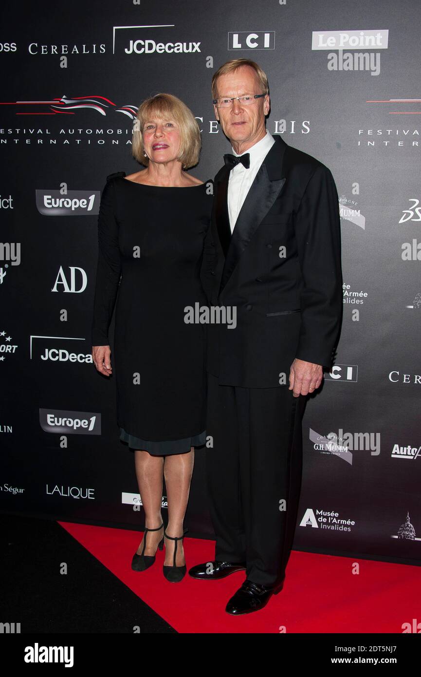 Ari Vatanen und seine Frau nahmen am 29. Internationalen Automobilfestival Teil, das am 28 2014. Januar im Hotel des Invalides in Paris, Frankreich, stattfand. Foto von Nicolas Genin/ABACAPRESS.COM Stockfoto