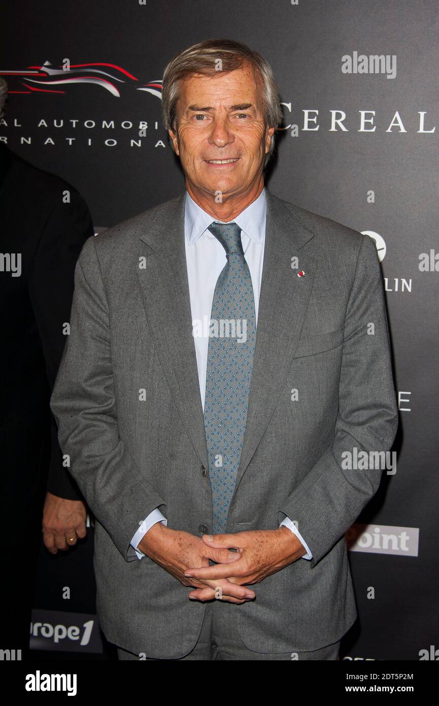 Vincent Bollore nimmt am 29. Internationalen Automobilfestival Teil, das am 28 2014. Januar im Hotel des Invalides in Paris, Frankreich, stattfindet. Foto von Nicolas Genin/ABACAPRESS.COM Stockfoto