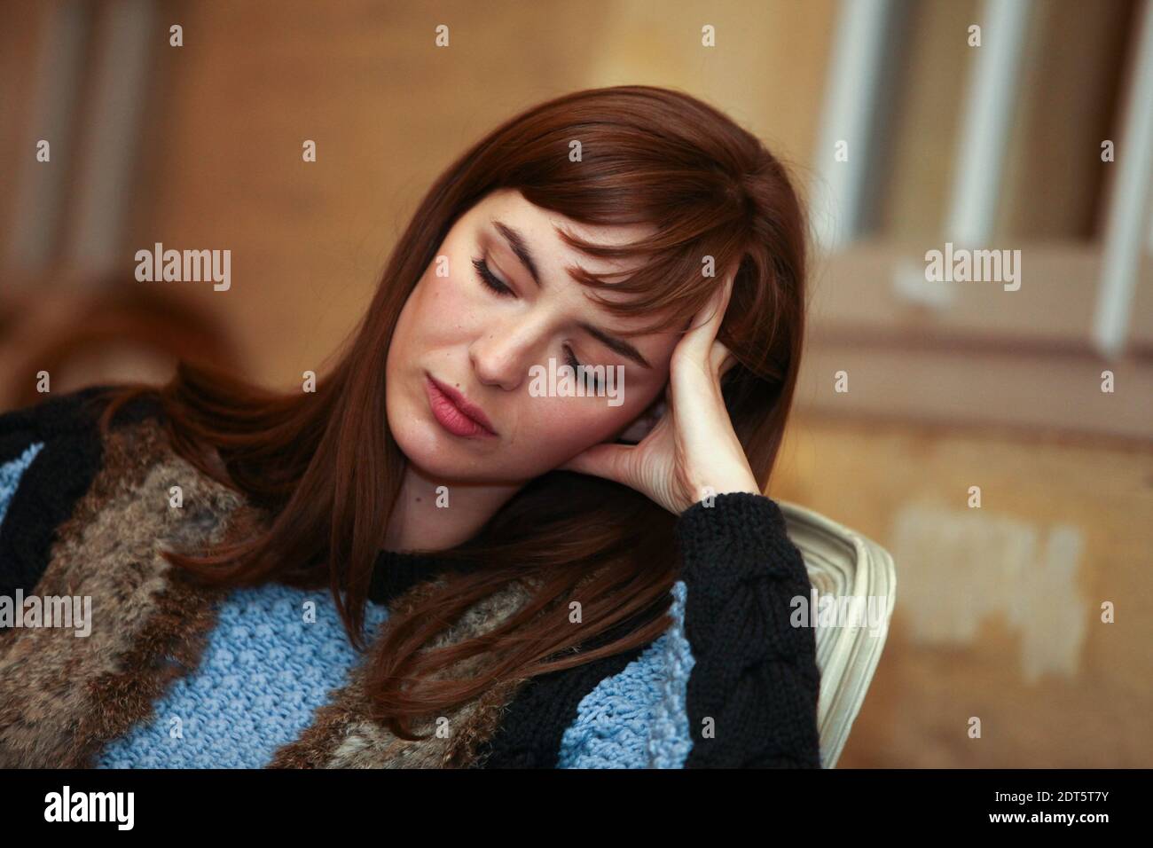 Louise Bourgoin bei einer Vorschau des Films UN Beau Dimanche in Lille, Frankreich am 29. Januar 2014. Foto von Sylvain Lefevre/ABACAPRESS.COM Stockfoto