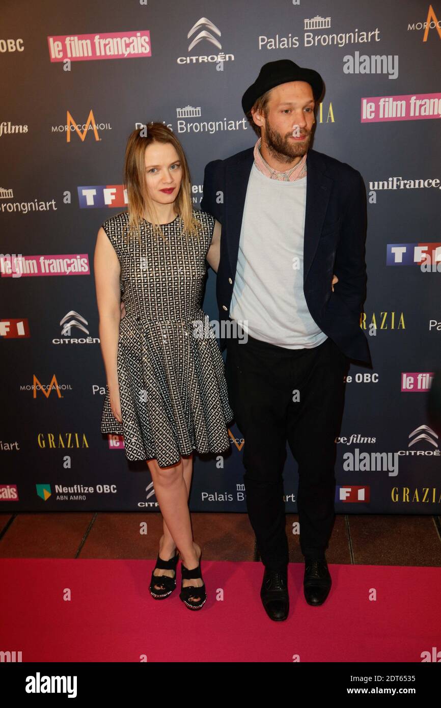 Paul Hamy und Sara Forestier bei der 21. Zeremonie der Trophees du Film Francais im Palais Brongniart in Paris, Frankreich, am 4. Februar 2014. Foto von Jerome Domine/ABACAPRESS.COM Stockfoto