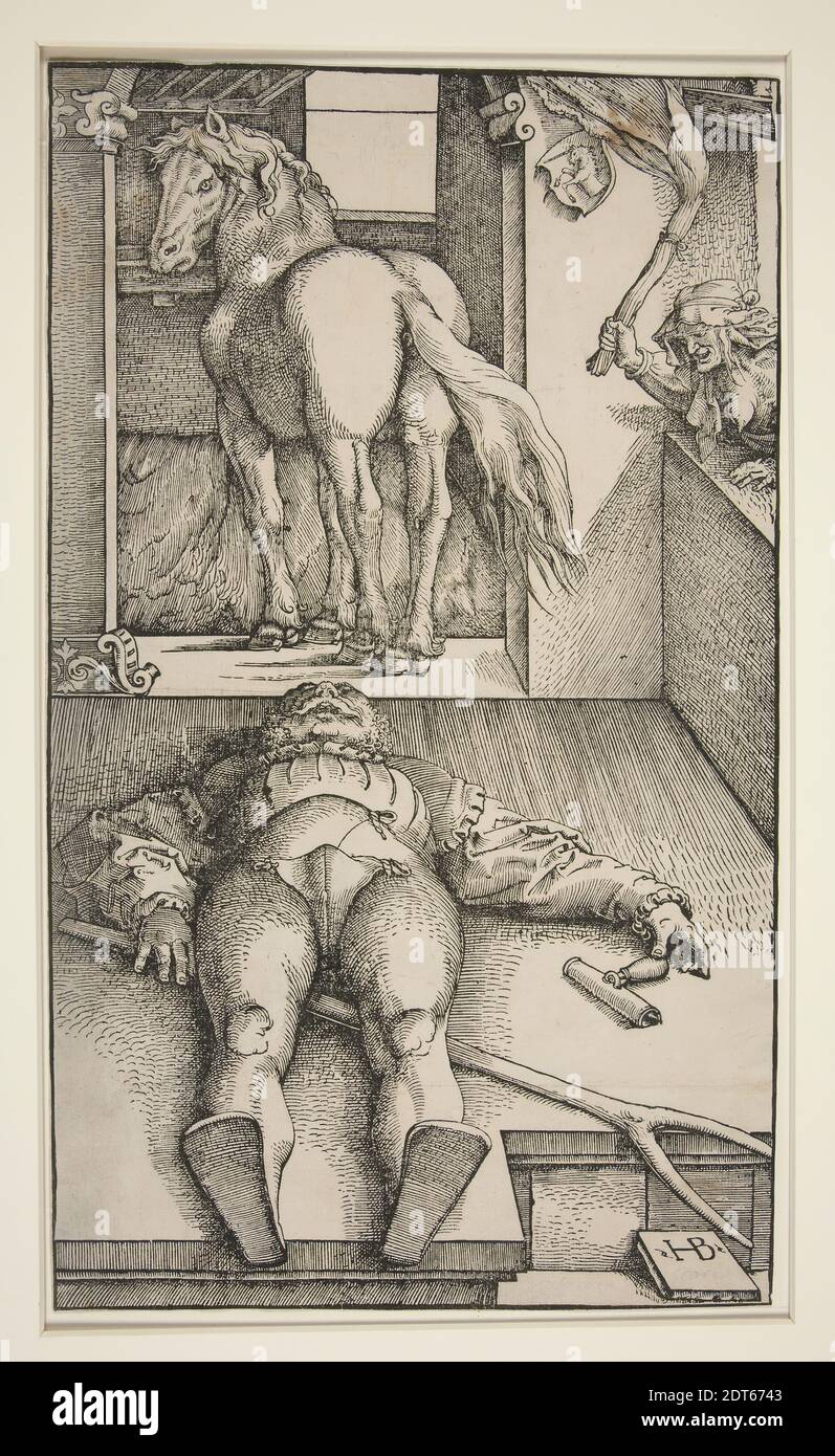 Künstler: Hans Baldung, deutsch 1484/85–1545, der verwunschene Bräuch, Holzschnitt, Blatt: 34.3 × 20 cm (13 1/2 × 7 7/8 in.), Made in Germany, deutsch, 16. Jahrhundert, Arbeiten auf Papier - Drucke Stockfoto