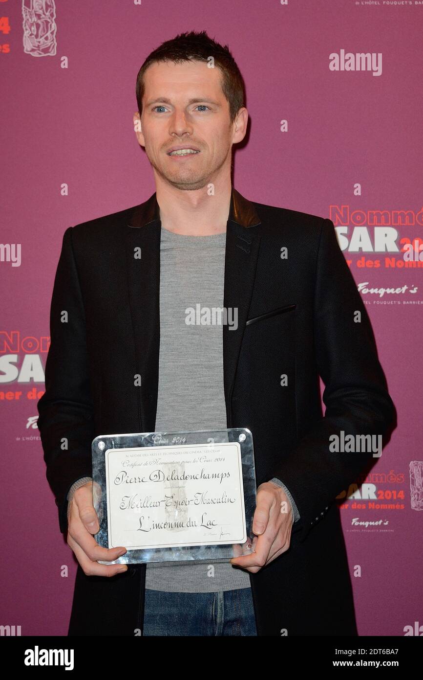 Pierre Deladonchamps beim 39. Jährlichen Cesar Film Awards Lunch im Fouquet's in Paris, Frankreich am 8. Februar 2014. Foto von Nicolas Briquet/ABACAPRESS.COM Stockfoto