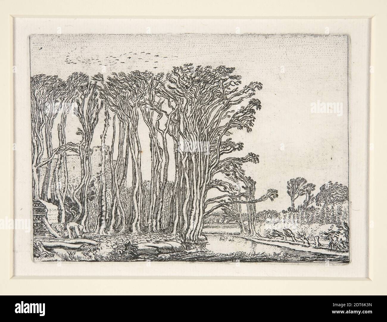 Künstler: Willem Pietersz. Buytewech, Holländisch, 1590/91–1624, der Kohlebrenner, Platte 9 aus dem Set der Landschaften, Radierung, Blatt: 8.9 × 12.5 cm (3 1/2 × 4 15/16 in.), in den Niederlanden hergestellt, Holländisch, 17. Jahrhundert, Arbeiten auf Papier - Drucke Stockfoto