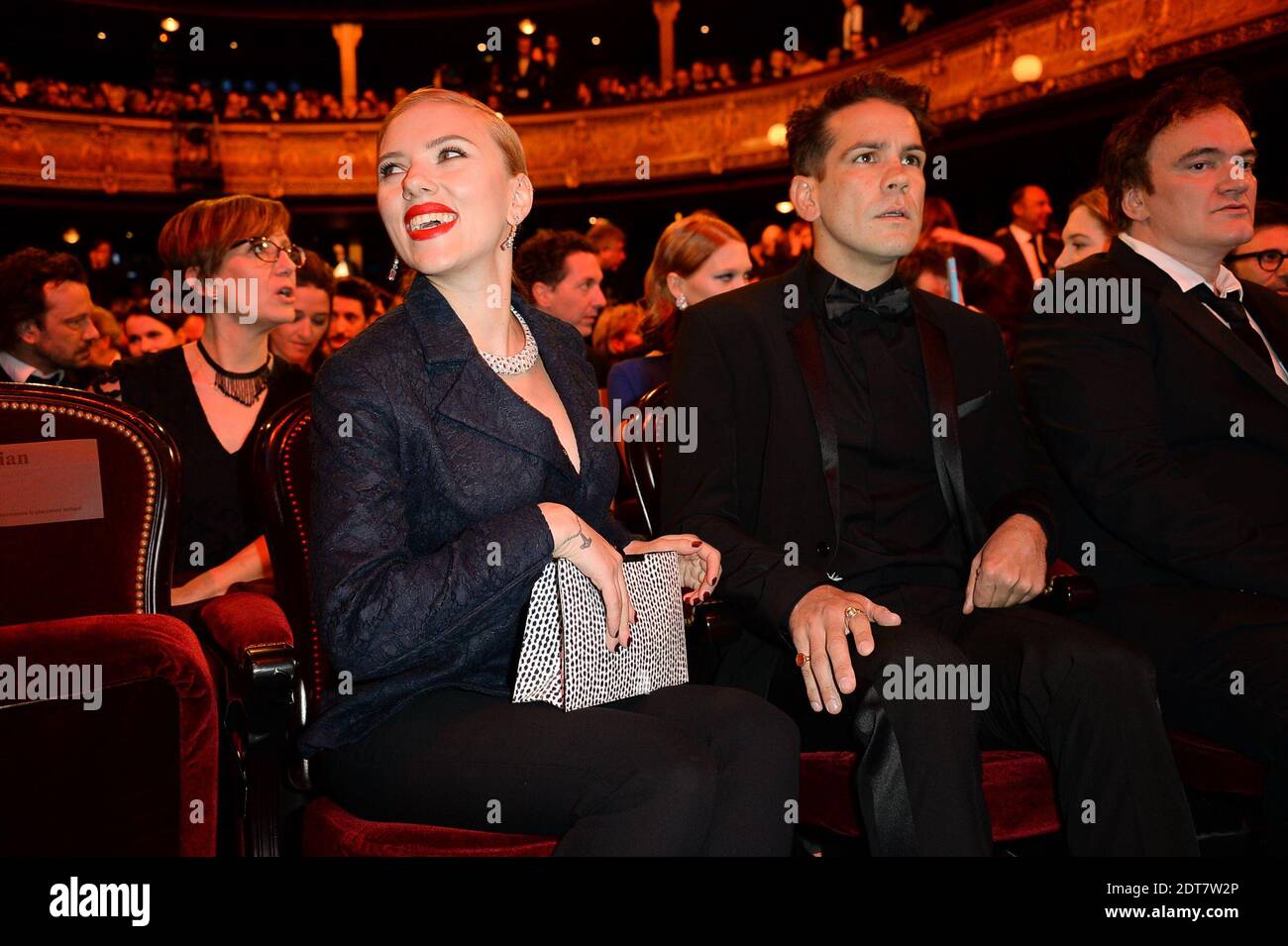 Scarlett Johansson And Romain Dauriac Stockfotos Und Bilder Kaufen Alamy