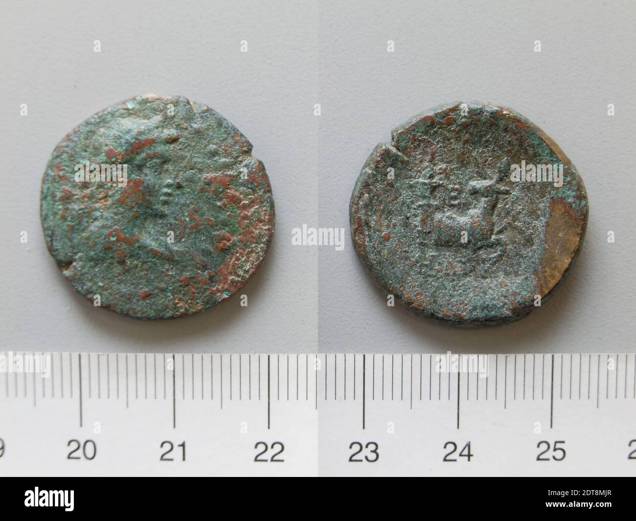 Münzstätte: Ephesus, Münze von Ephesus, 48–27 v. Chr., Kupfer, 9.14 g, 12:00, 25.5 mm, hergestellt in Ephesus, Ionien, Griechisch, 1. Jahrhundert v. Chr., Numismatik Stockfoto