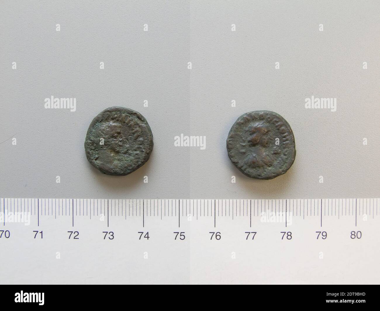 Herrscher: Aurelian, Kaiser von Rom, 214–275 n. Chr., regierte 270–75, Herrscher: Vaballathus, König von Palmyra und Usurpator in Syrien 270 n. Chr., Münzstätte: Alexandria, Tetradrachm von Aurelian, Kaiser von Rom und Vaballathus, König von Palmyra und Usurper in Syrien von Alexandria, A.D. 270, Billon, 8.84 g, 12:00, 19.5 mm, hergestellt in Alexandria, Ägypten, Griechisch, 3. Jahrhundert A.D., Numismatik, Numismatik Stockfoto