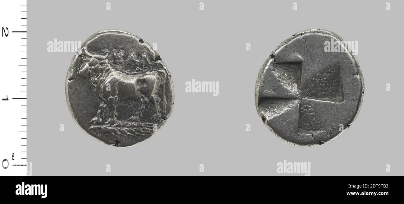 Münzstätte: Calchedon, Siglos von Calchedon, 340–320 v. Chr., Silber, 5.33 g, 17.9 mm, hergestellt in Calchedon, Bithynien, Griechisch, 4. Jahrhundert v. Chr., Numismatik Stockfoto