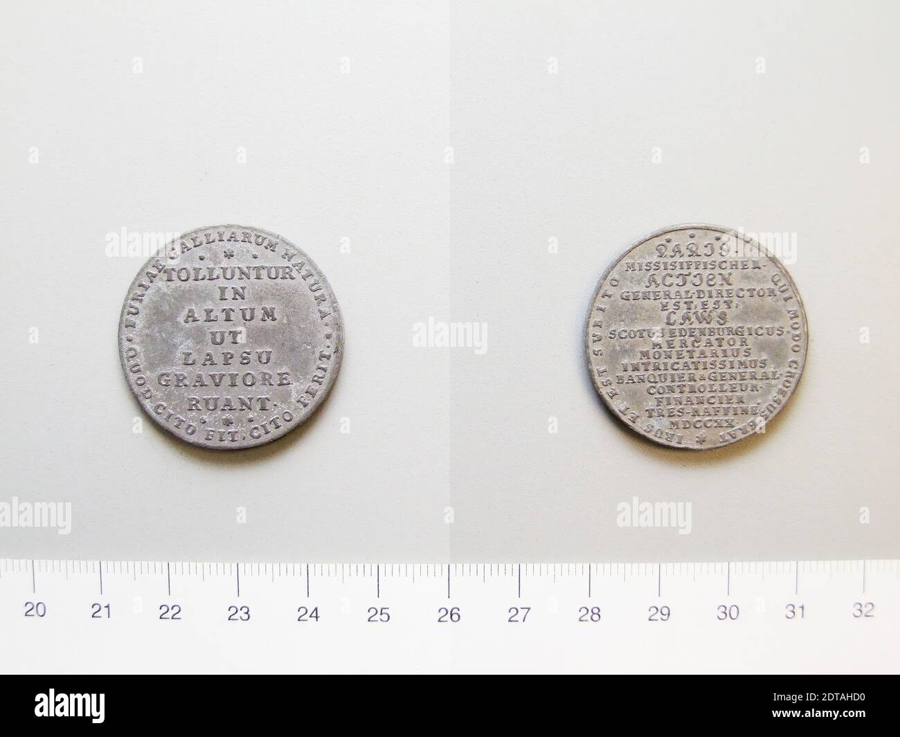 Law Medal, Bronze, 17.27 g, 12:00, 32.2 mm, hergestellt in Louisiana, amerikanisch, 18. Jahrhundert, Numismatik Stockfoto