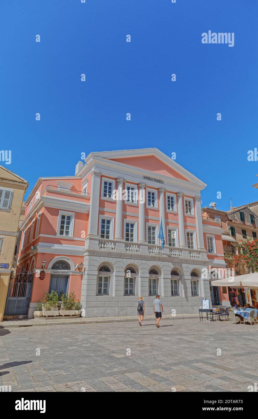 Banknotenmuseum der Ionischen Bank in Korfu Stadt Griechenland Stockfoto