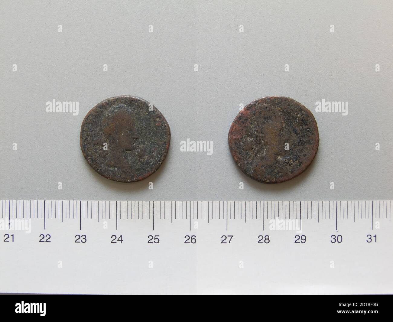 Herrscher: Gordian III., Kaiser von Rom, 225–244, regiert 238–44, Herrscher: Abgar X, König von Edessa, regiert 242–44 n. Chr., Münzstätte: Edessa, Mesopotamien, Münze von Gordian III., Kaiser von Rom; Abgar X, König von Edessa von Edessa, 238–44, Kupfer, 8.48 g, 12:00, 24.6 mm, Made in Edessa, Mesopotamia, Numismatik, 3. Jahrhundert Stockfoto