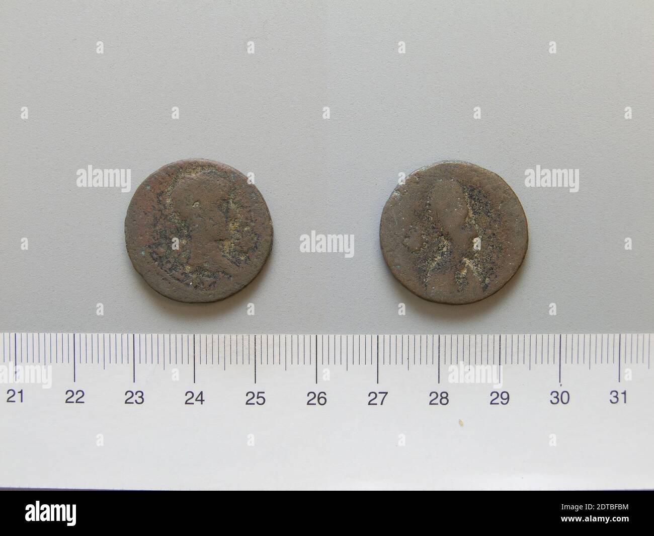 Herrscher: Gordian III., Kaiser von Rom, 225–244, regiert 238–44, Herrscher: Abgar X, König von Edessa, regiert 242–44 n. Chr., Münzstätte: Edessa, Mesopotamien, Münze von Gordian III., Kaiser von Rom; Abgar X, König von Edessa von Edessa, 238–44, Kupfer, 8.57 g, 5:00, 24.4 mm, Made in Edessa, Mesopotamien, Numismatik, 3. Jahrhundert Stockfoto