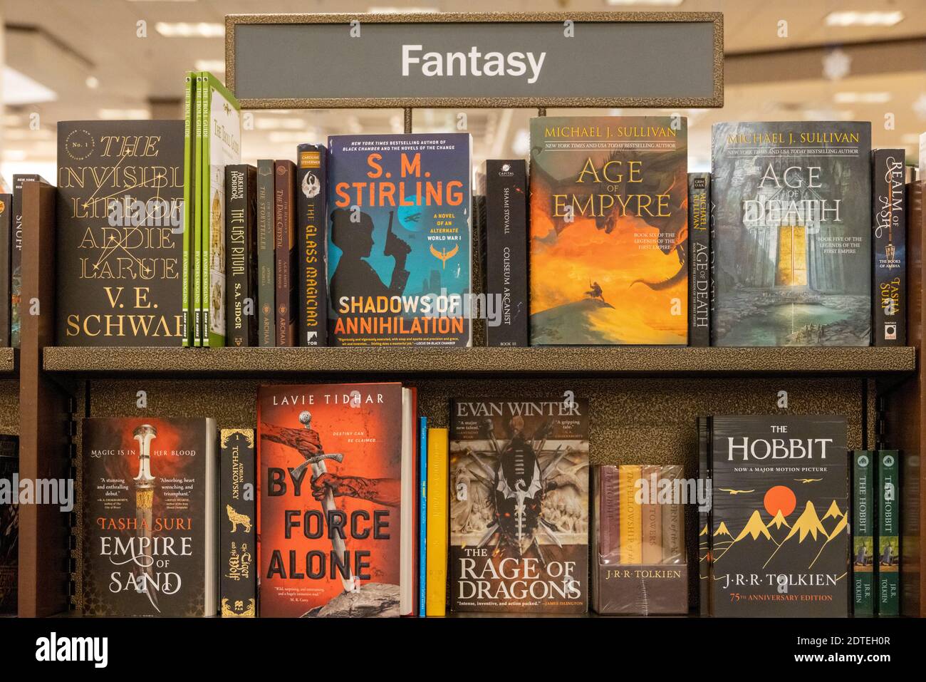 Fantasy Books, Barnes and Noble, USA Stockfoto