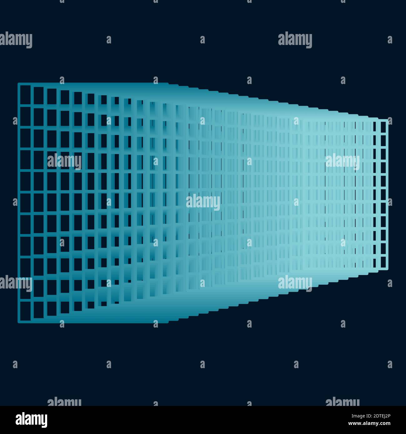 Ein abstraktes, blaues Rasterbild im Hintergrund. Stock Vektor