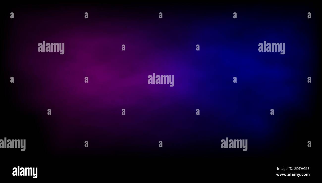 Rosa und blaue Nebelscheinwerfer auf schwarzem Hintergrund. Bunte Licht abstarct Szene. Interior Mode Design Vektor Illustration. Leer minimal bunt Stock Vektor