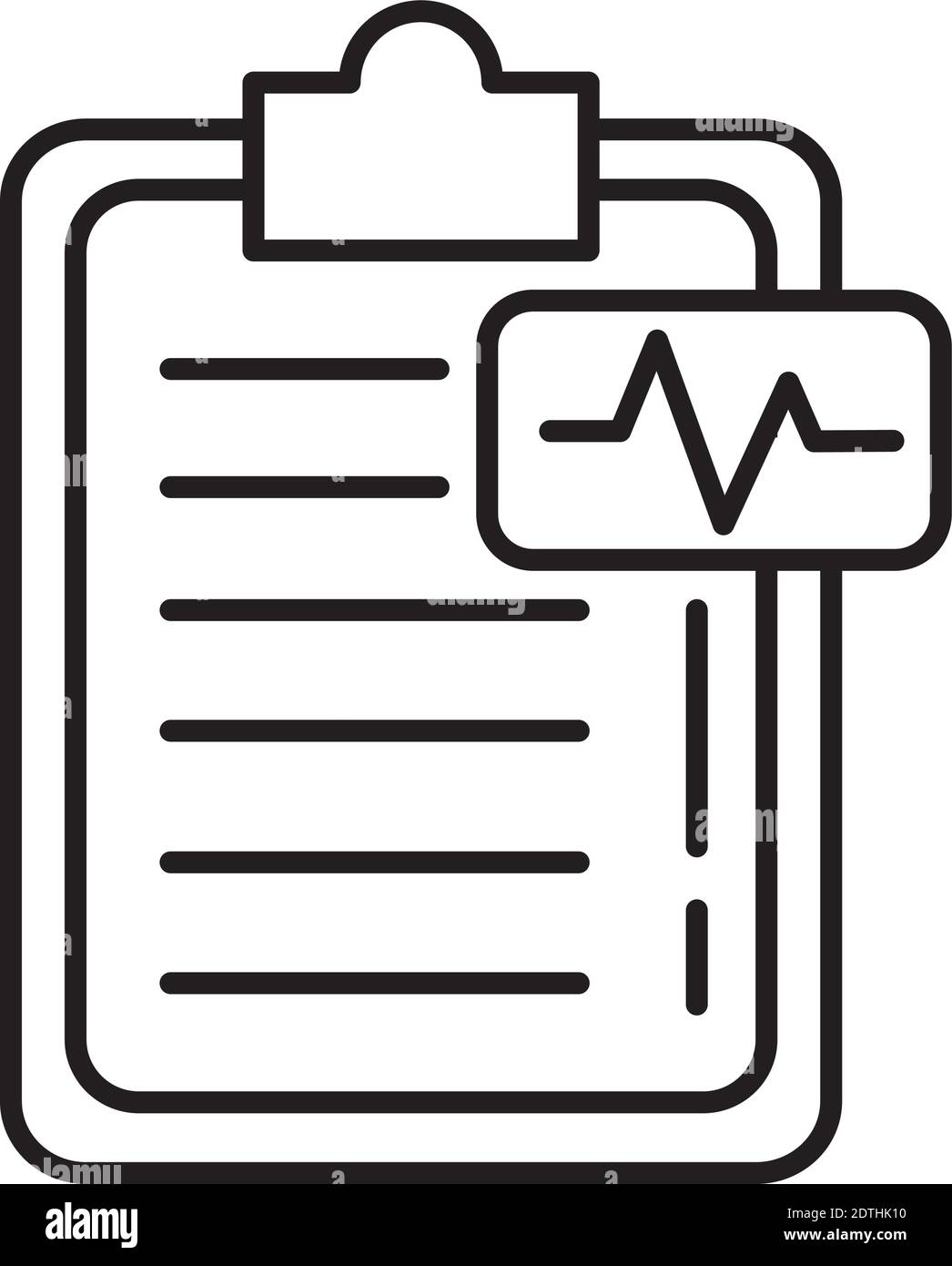 ekg-Puls mit Prüflistenführung Stock Vektor