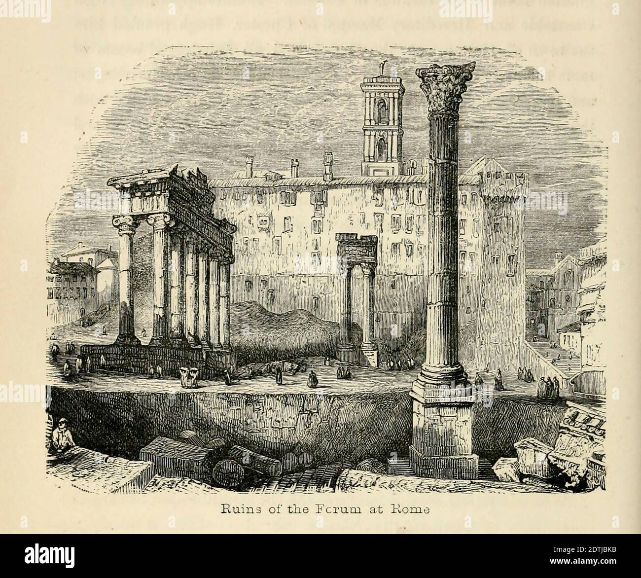 Ruinen des Forums in Rom aus dem Buch 'die Heiligen, Sachsen und Normannen : oder, Geschichten unserer Vorfahren' von Edgar, J. G. (John George), 1834-1864 Veröffentlicht 1863 in London Stockfoto
