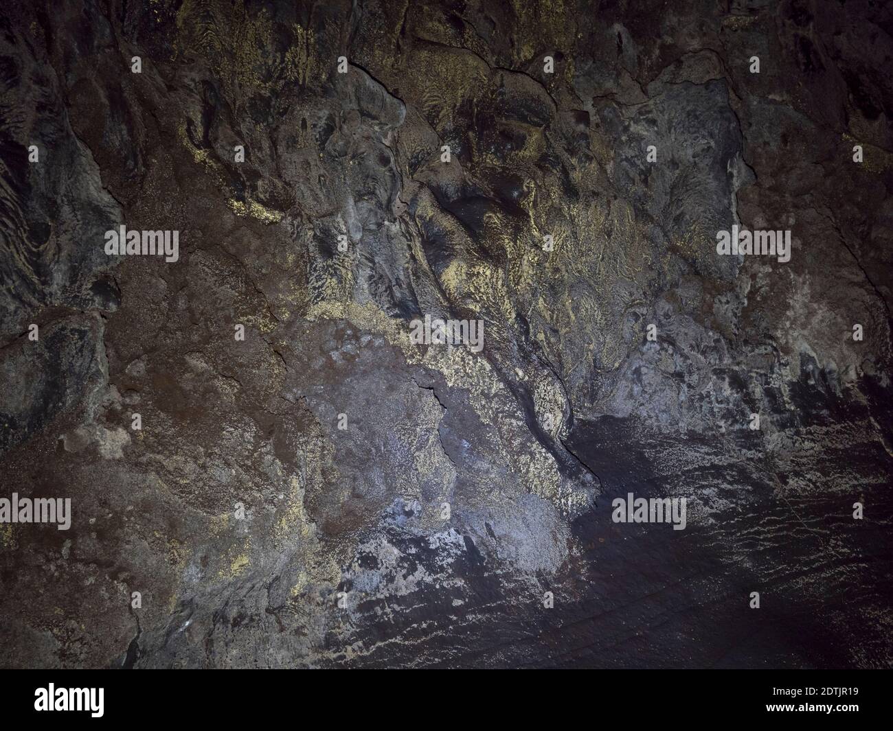 Lavaröhre Gruta das Torres. Pico Island, eine Insel auf den Azoren (Ilhas dos Acores) im Atlantischen Ozean. Die Azoren sind eine autonome Region von Por Stockfoto