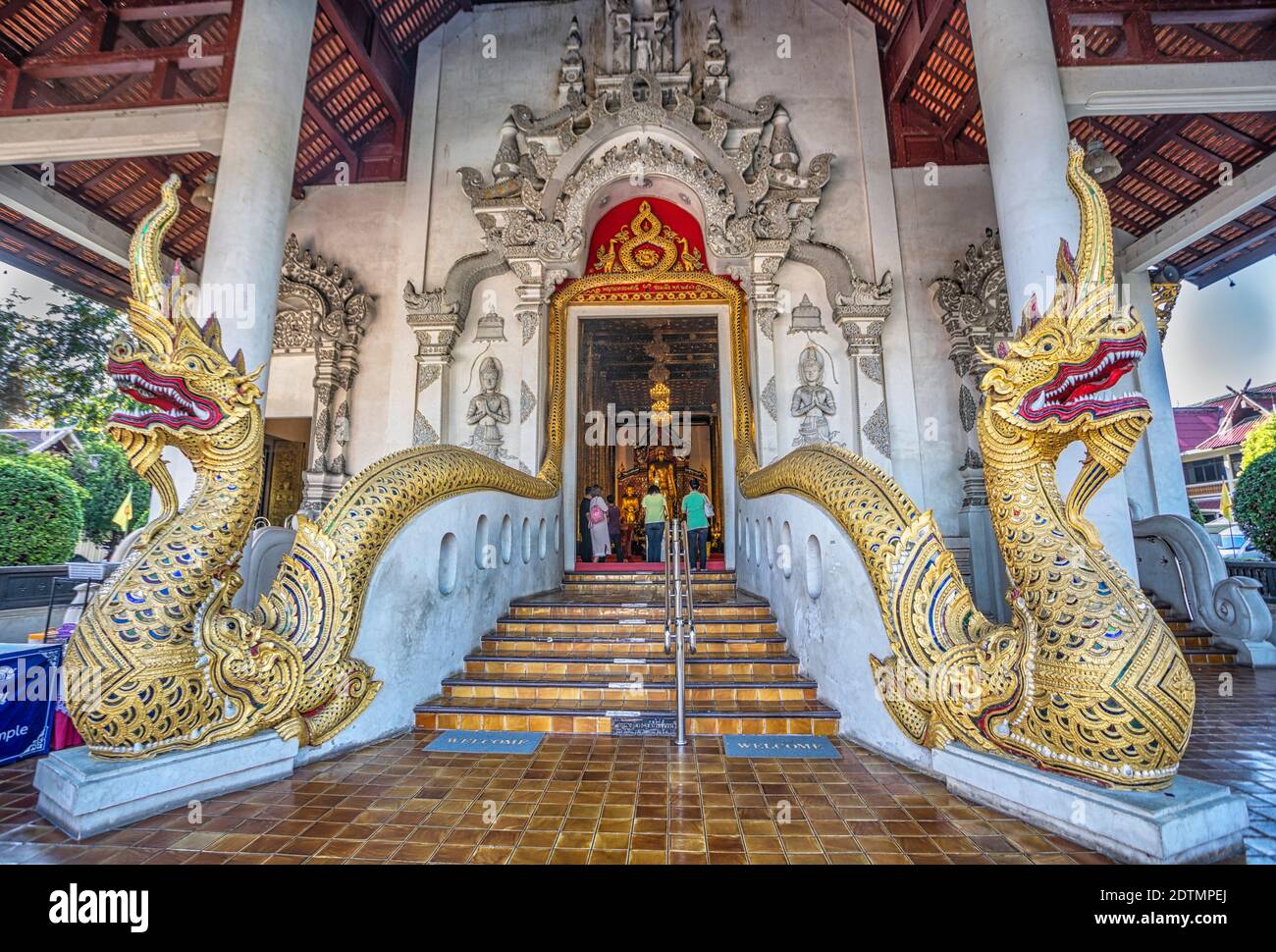 Thailand, Chiang Mai City, Wat Chedi Luang Stockfoto