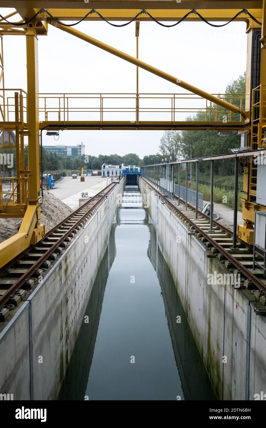 Reportage à Delft aux Pays-Bas sur l'Institut Deltares, institut de Recherche scientifique qui crée des Solutions pour lutté contre la montée des eaux Stockfoto