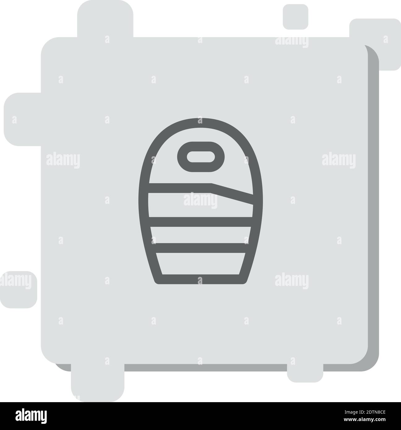Schlafsack Vektor-Symbol Moderne einfache Vektor-Illustration Stock Vektor
